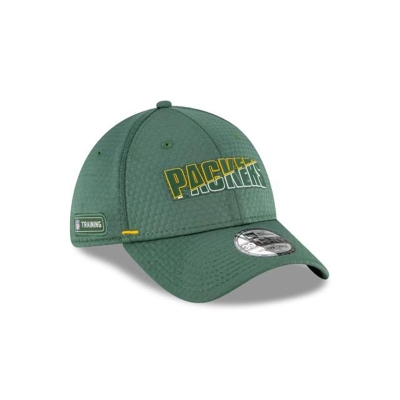 Green Green Bay Packers Hat - New Era NFL Official Summer Sideline 39THIRTY Stretch Fit Caps USA6932701